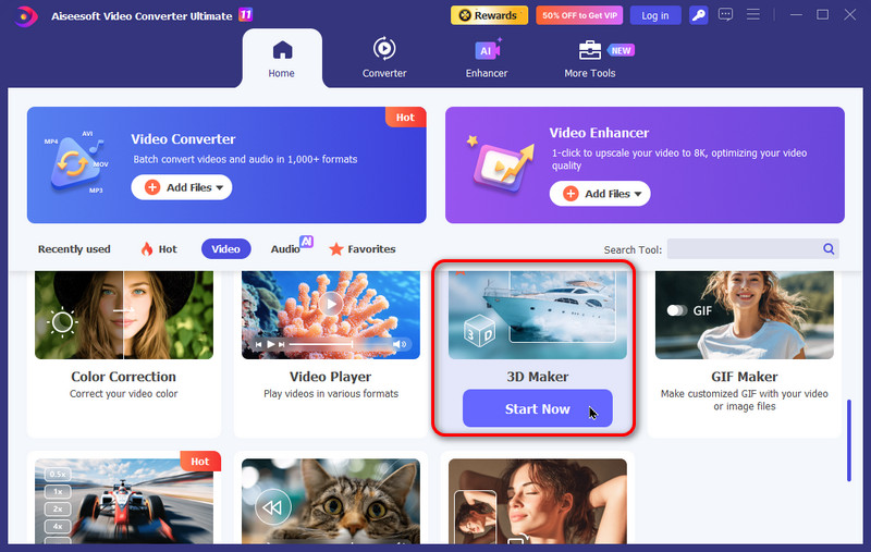Abra o Aiseesoft 3D Maker