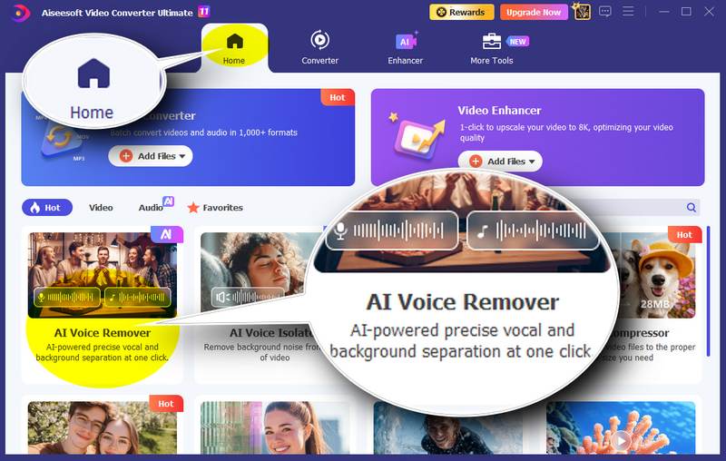 Adicionar arquivos no AI Voice Isolator