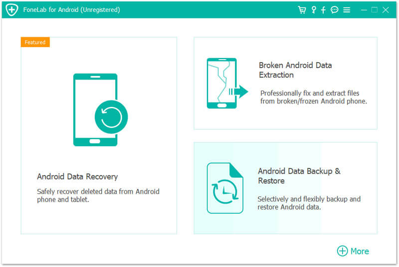 Interface de backup de dados do Android