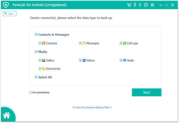 Faça o backup do Android