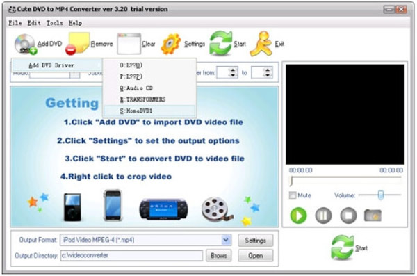 Conversor bonito de DVD para FLV