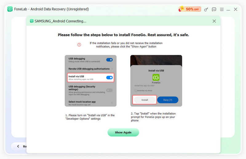 Instalar o aplicativo Fonego