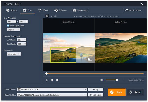 Cortar vídeo com editor de vídeo gratuito