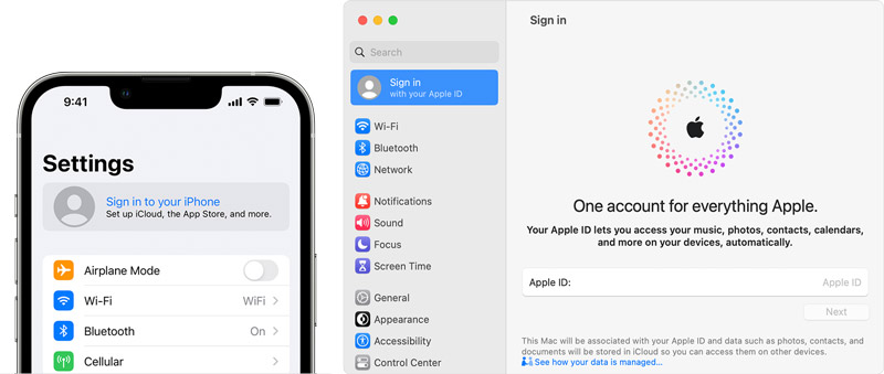 Faça login para ativar o ID Apple