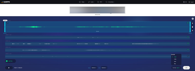 123Apps Audio Joiner Online