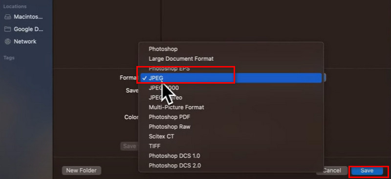 Photoshop Escolha Jpg