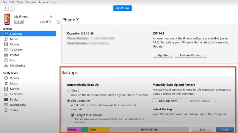 Configuração do iCloud