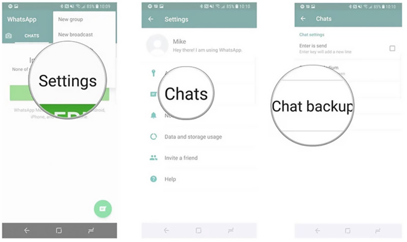 fazer backup de mensagens antigas do WhatsApp para o Google Drive
