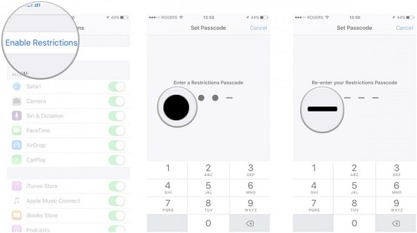 Bloquear sites no iPhone por meio de restrições do iPhone