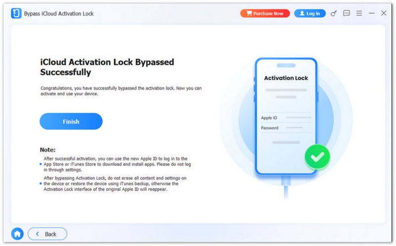Bloqueio do iCloud desbloqueado com sucesso