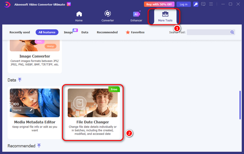 Modificador de Data do Arquivo Aberto