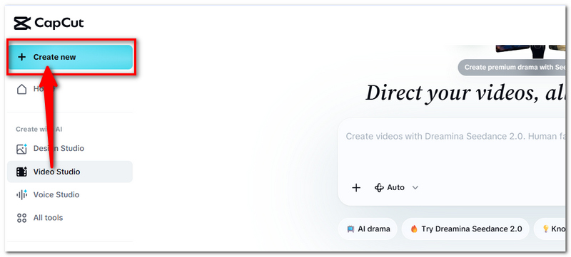 Criar novo projeto