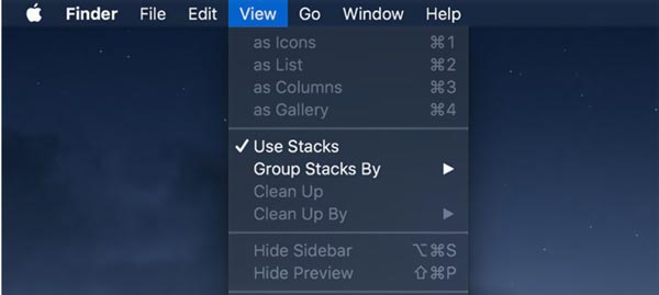 Use pilhas para limpar a área de trabalho do Mac