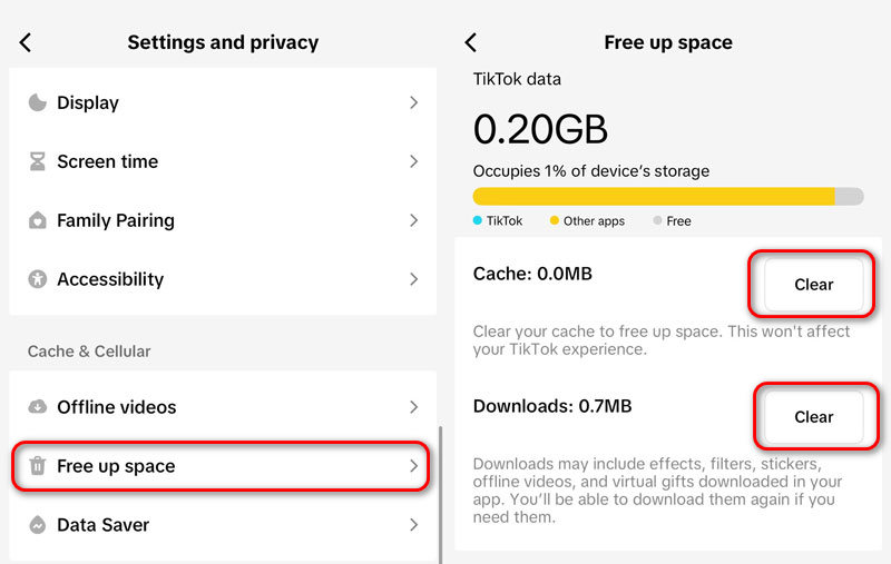Limpar cache do aplicativo de streaming