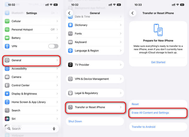 Apagar todas as configurações de conexão do iPhone