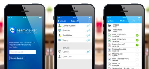 Teamviewer controle mac do iphone