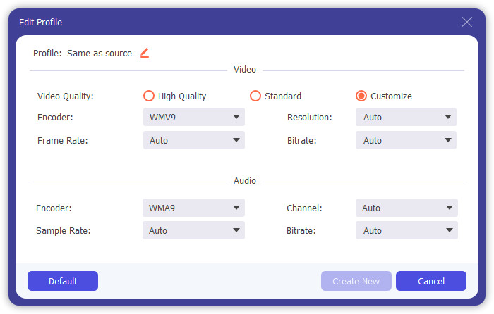 Alterar configurações de perfil