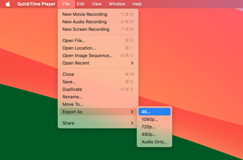 Exportar QuickTime como