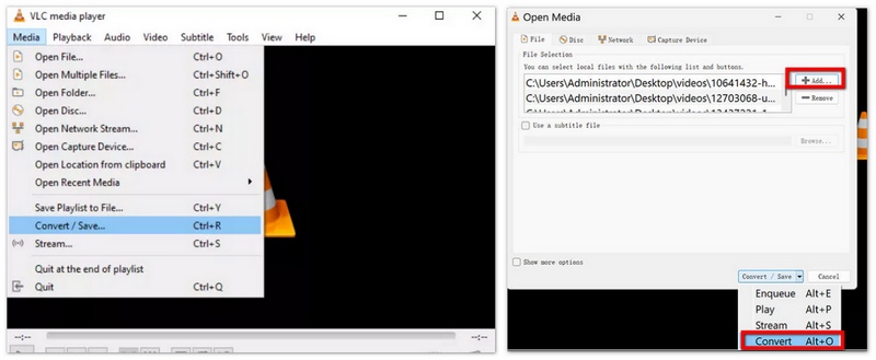 Adicionar arquivo MOV no VLC Media Player