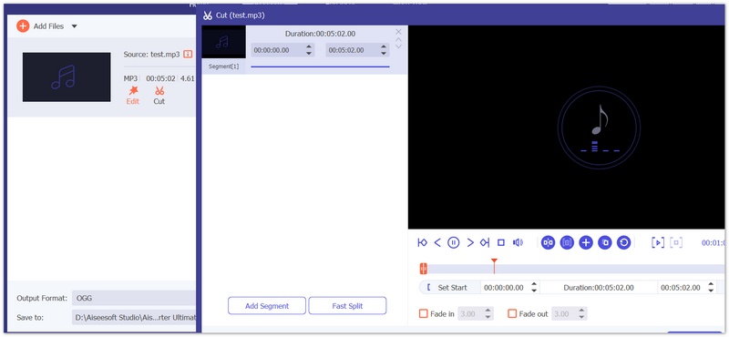 Editar e cortar áudio