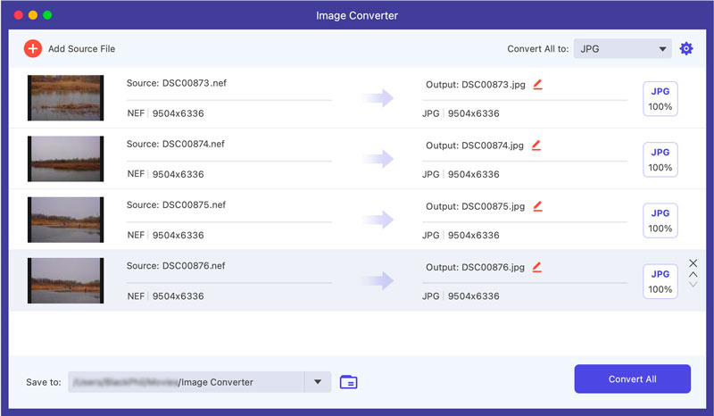 Converter NEF para JPG Conversor de imagem Mac VCU