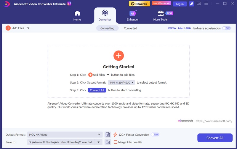 Adicionar arquivos no Aiseesoft Video Converter Ultimate