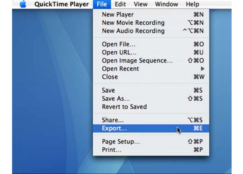 QuickTime Player exporta WMV para MOV