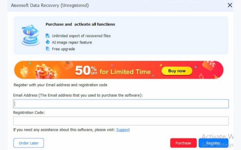 Registre seu e-mail