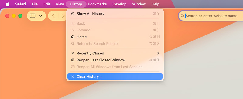 Limpar histórico do Safari no Mac