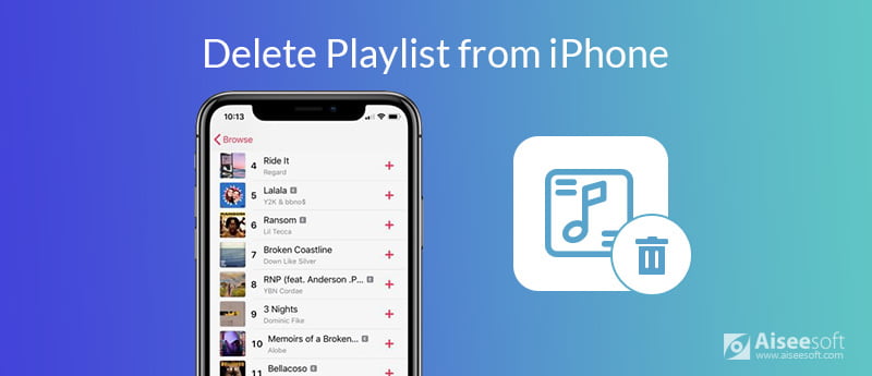 Excluir lista de reprodução do iPhone
