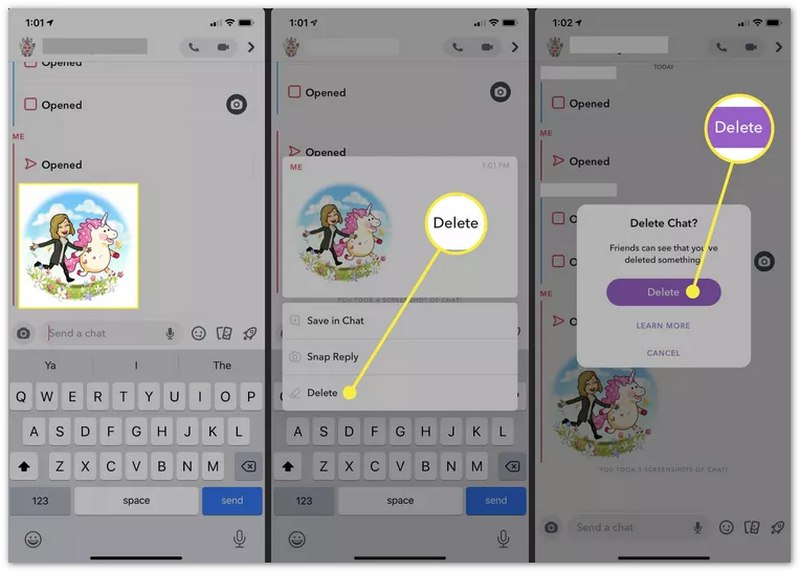 Cancelar envio de imagens do Snapchat que não foram abertas pelo destinatário
