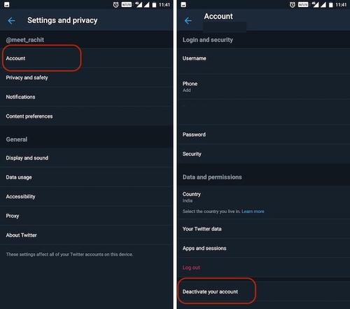 Excluir conta no iPhone