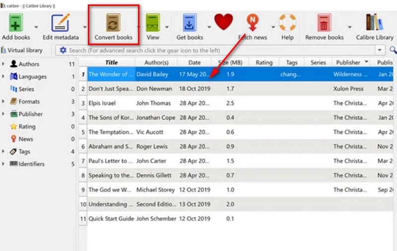 Converter livros