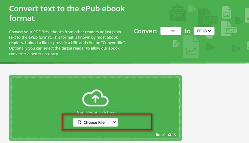 Converter online e enviar epub