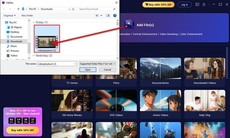 Adicionar vídeo entrelaçado