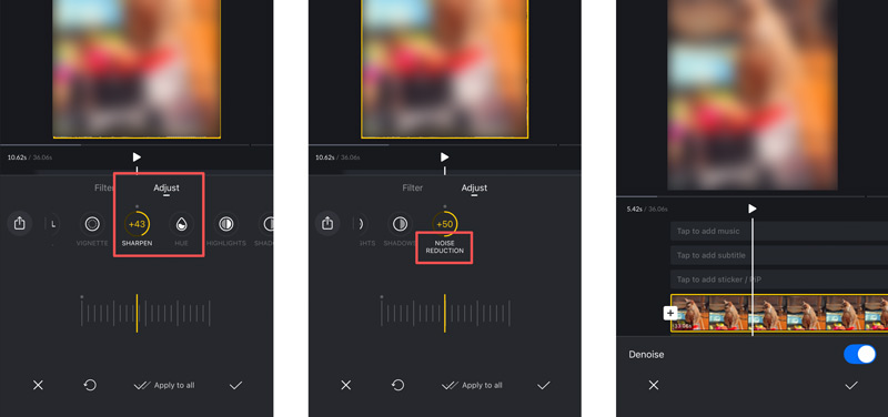 Corrigir vídeo desfocado no iPhone via Vn
