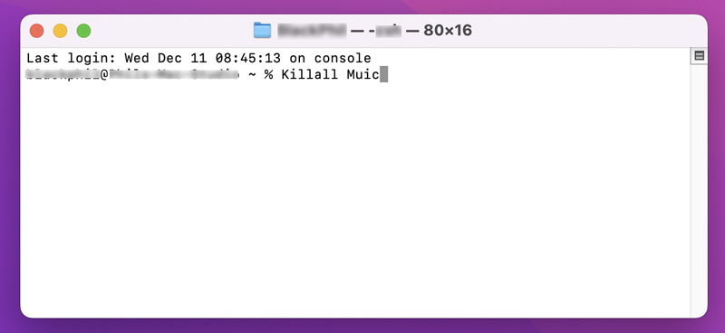 Feche o aplicativo congelado no Mac no Terminal