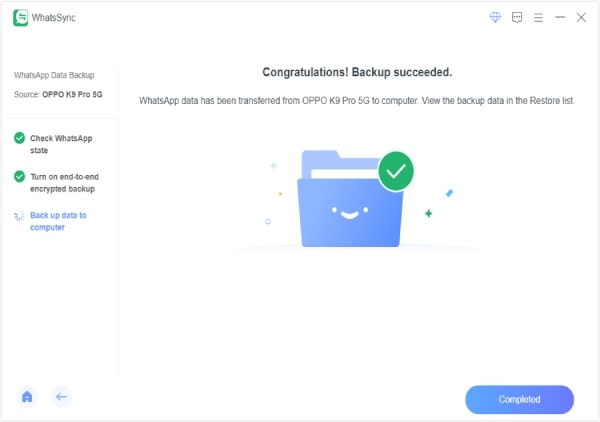 Backup concluído