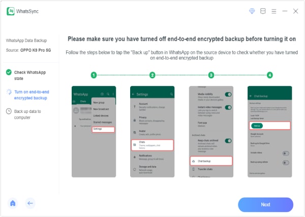 Backup do Whatssync para Android
