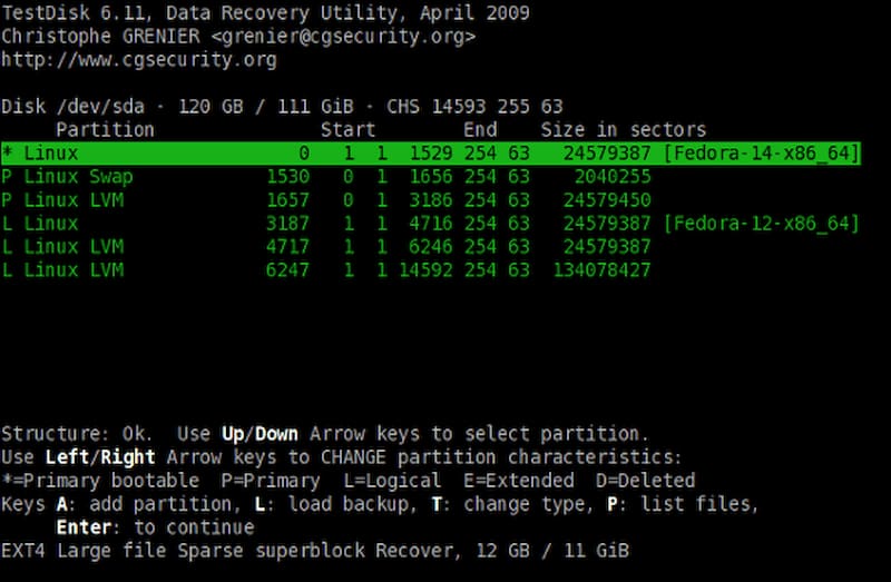 Testdisk Recuperação de Disco Rígido