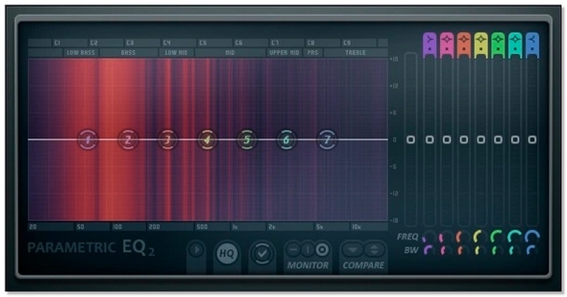 Ajuste as bandas de equalização no FL Studio para isolamento vocal.