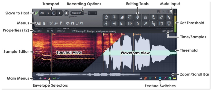 Selecione a visualização espectral no FL Studio Edison.