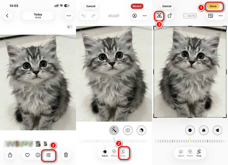 Espelhar uma foto no iPhone