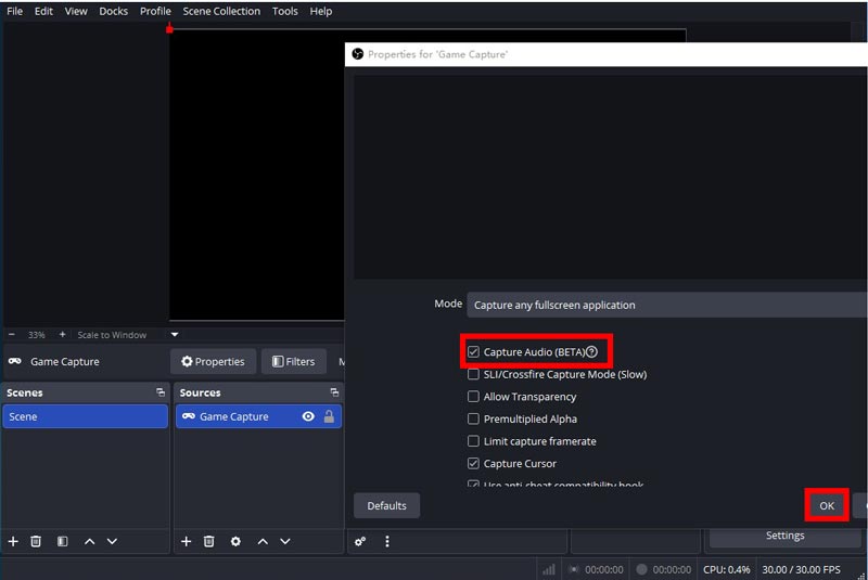 Captura de áudio