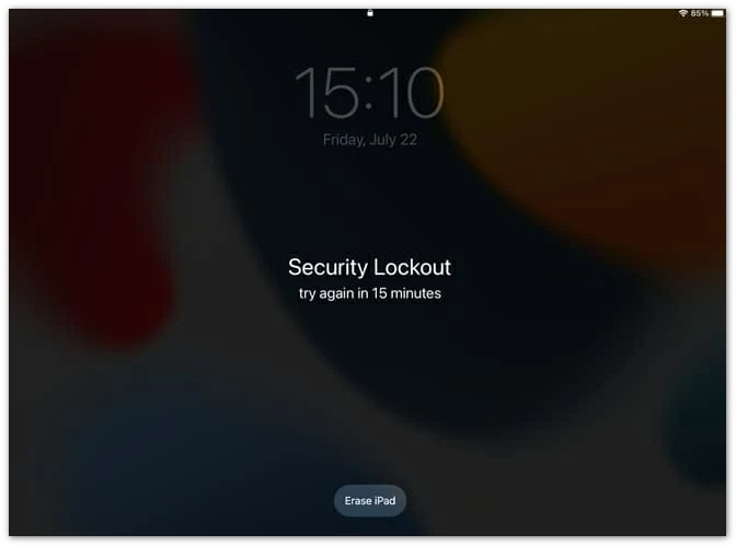 Apagar bloqueio de segurança do iPad