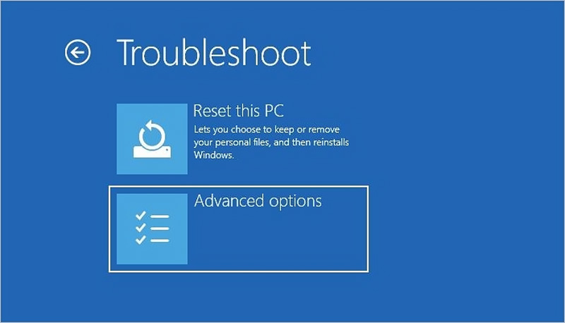 Solução de problemas do Windows Redefinir este PC