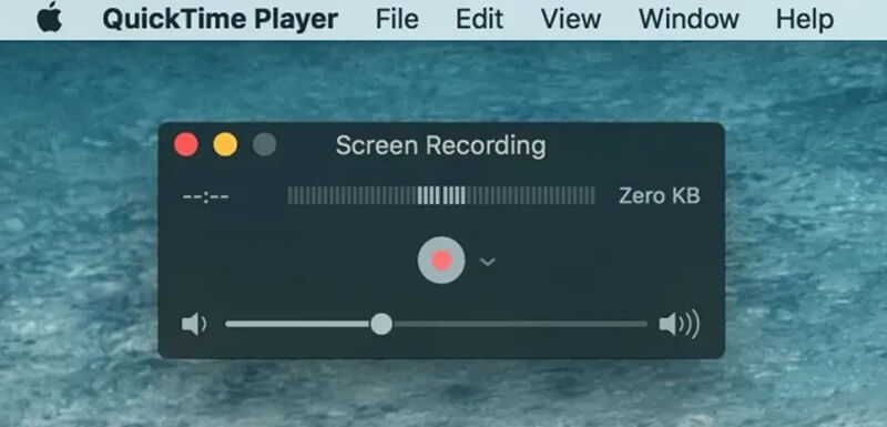 Iniciar gravação QuickTime