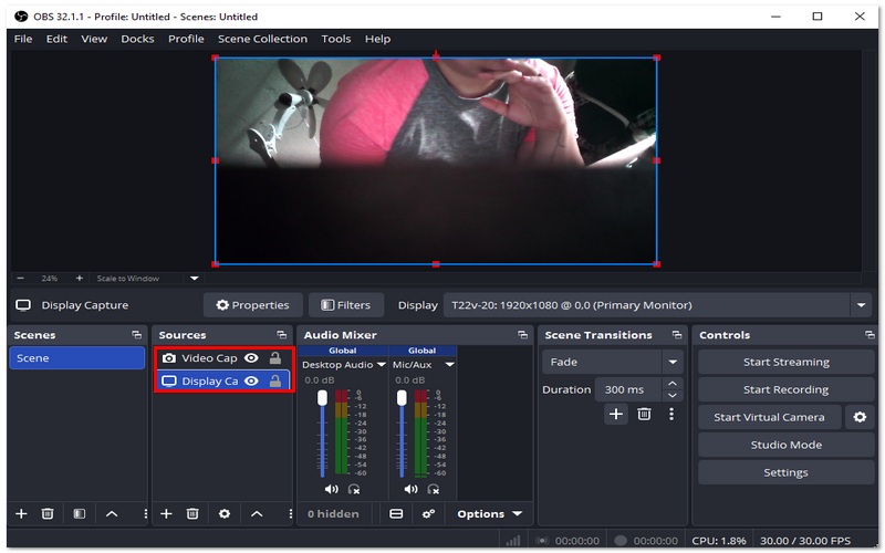 Adicionar fonte de captura