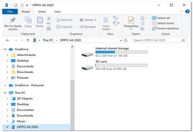 Click Internal Storage