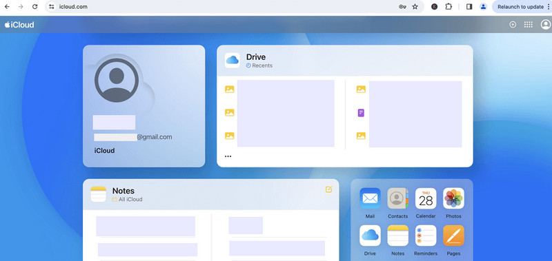 Site do iCloud: Recuperar notas apagadas no iPhone